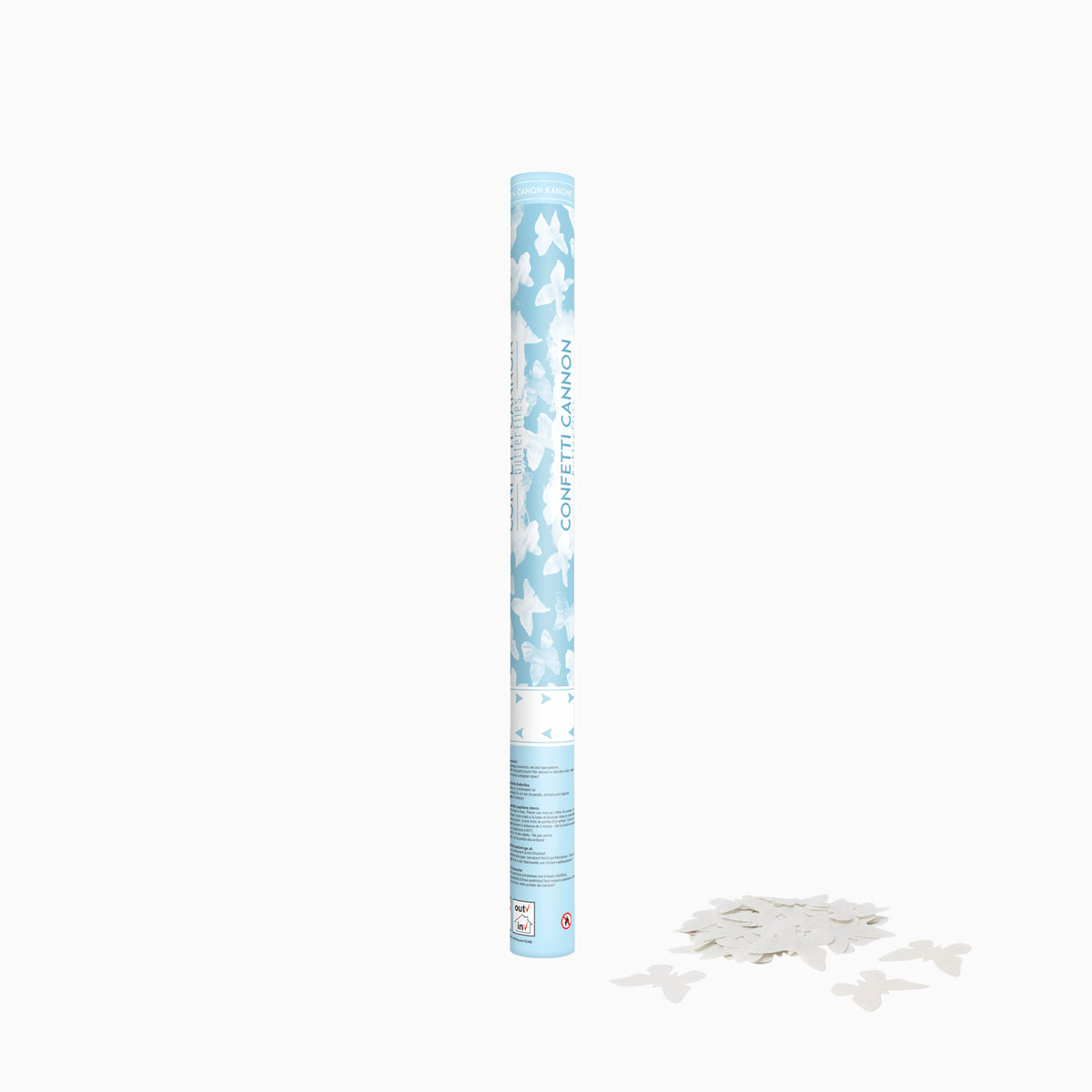 Cañón Confeti Mariposas Papel Biodegradable 60 cm Blanco – Oh Yeah! by  Partylosophy