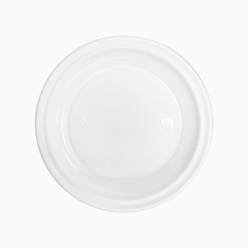 Plato Llano Redondo Plástico PS Reutilizable Ø 20.5 cm Blanco (25 uds)
