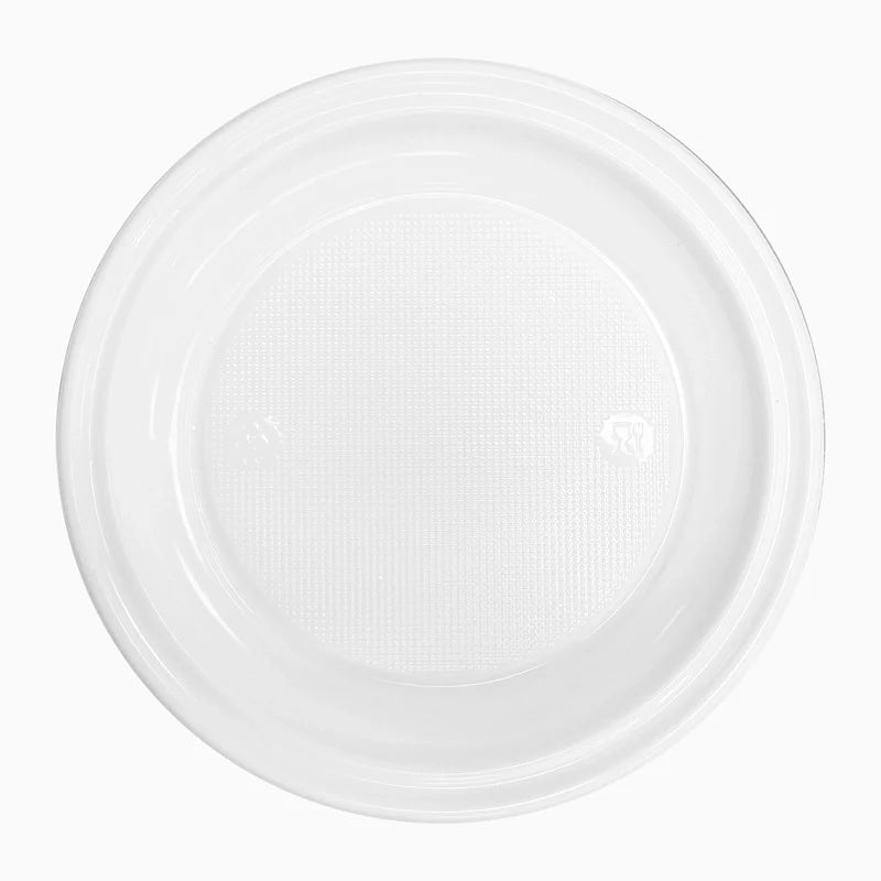 Plato Llano Redondo Pizza Plástico PS Reutilizable Ø 28 cm Blanco (20 uds)