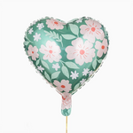 Ballon en feuille de feu 45 cm fleurs de coeur