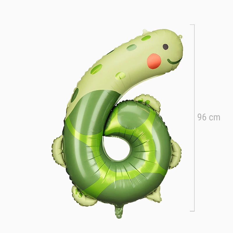 Globo Foil Número 6 Tortuga