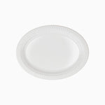 Plato Llano Ovalado Plástico PS Reutilizable 27 x 21 cm Blanco