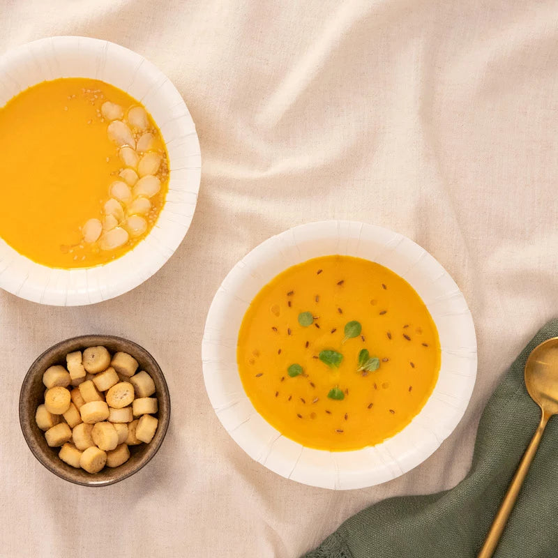 Biodegradable small cardboard bol 350 cc white