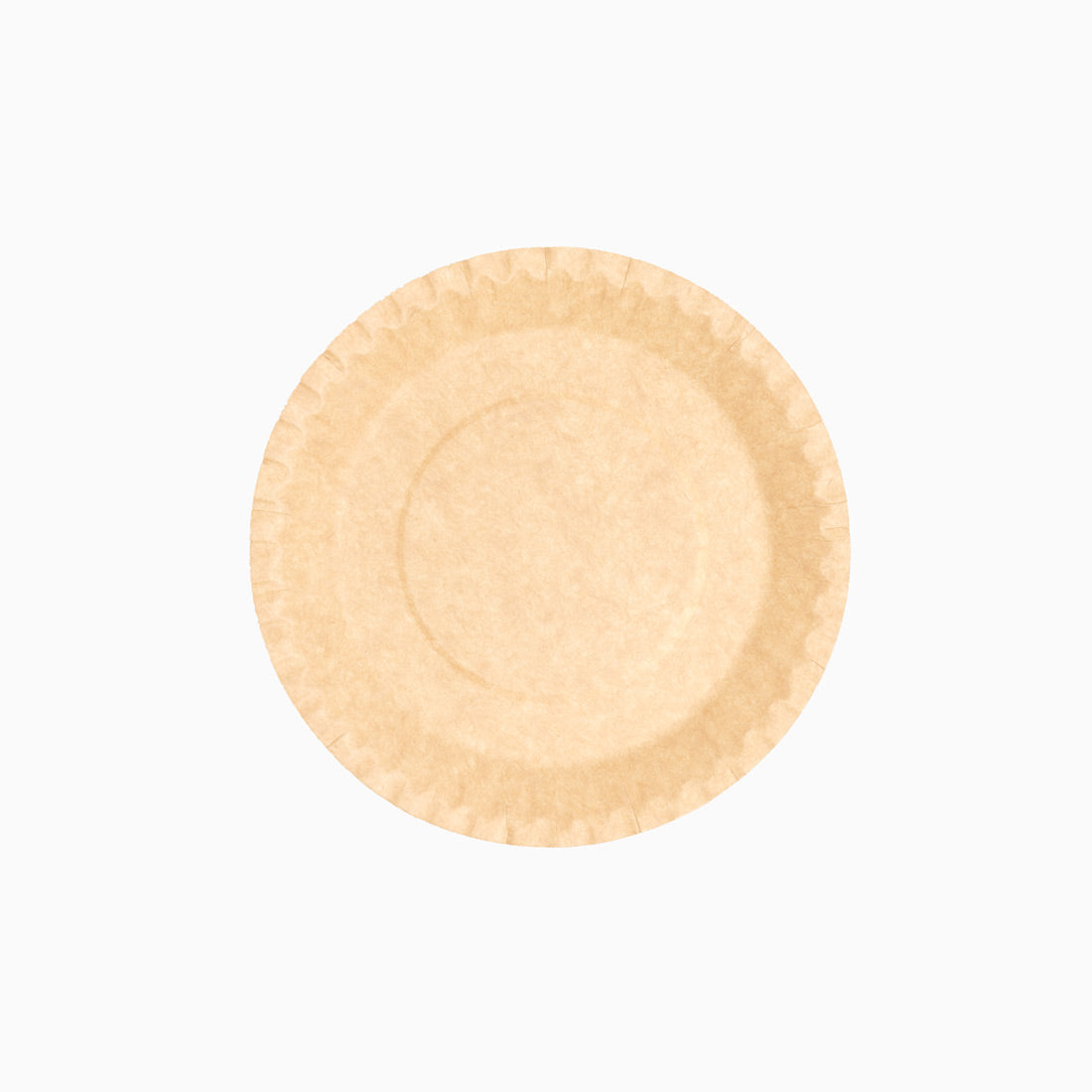 Dessert a cartone piatto rotondo Ø18 cm kraft