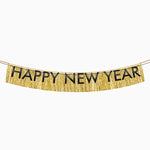 Guirnalda Flecos Metalizada 1.5 m Oro 'Happy New Year'