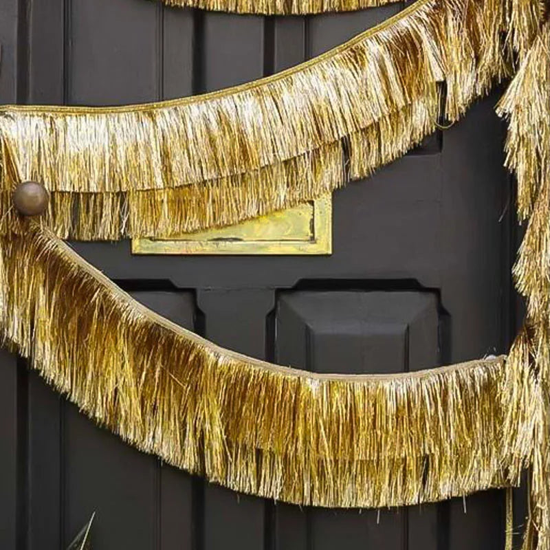 Guirnalda Flecos Metalizada 20 x 150 cm Oro