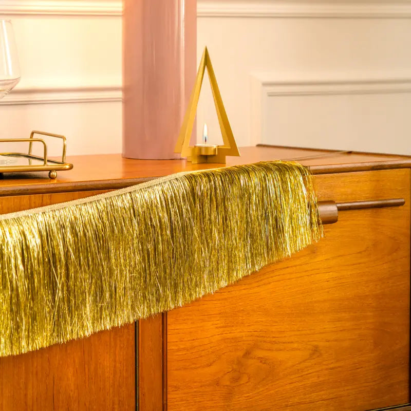 Guirnalda Flecos Metalizada 1.5 m Oro 'Happy New Year'