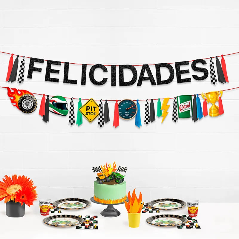 Inspiracion con Guirnalda Doble Cartón 'Felicidades' Dragon Monster 4.10 m