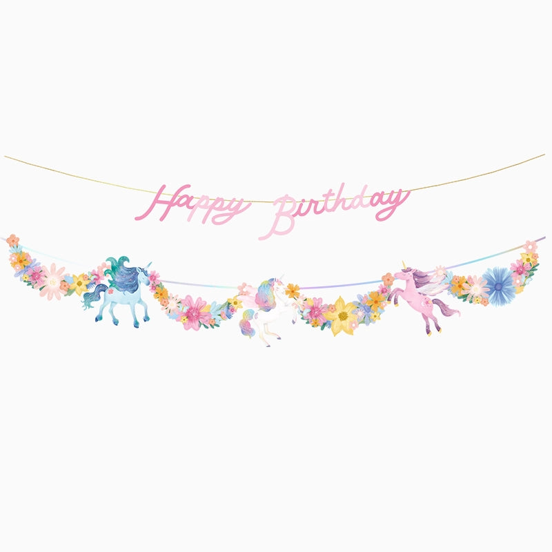 Guirnalda De Unicornio Ballena Para Cumpleaños Y Fiestas
