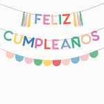 Guirlanda dupla de 'Feliz Aniversário' e balões de aniversário multicoloridos