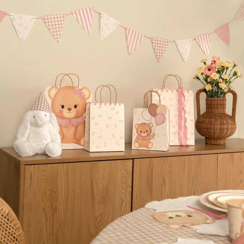Inspiracion con Bolsa Regalo Cartón Mediana 26 x 10 x 32 cm Floral Rosa