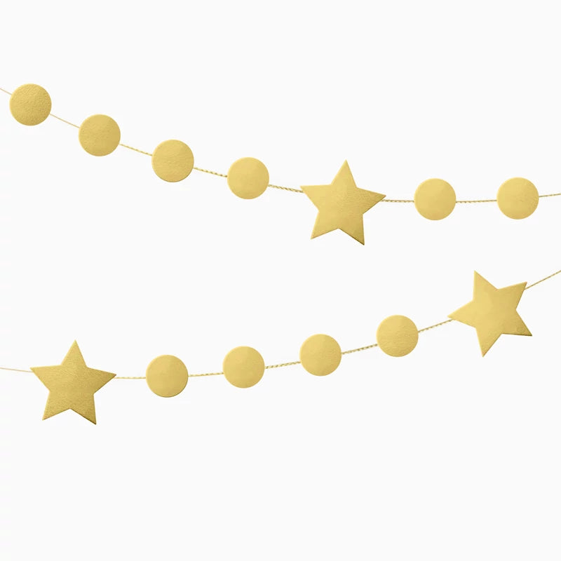 Inspiracion con Metallic Stars Garland 4.10 m