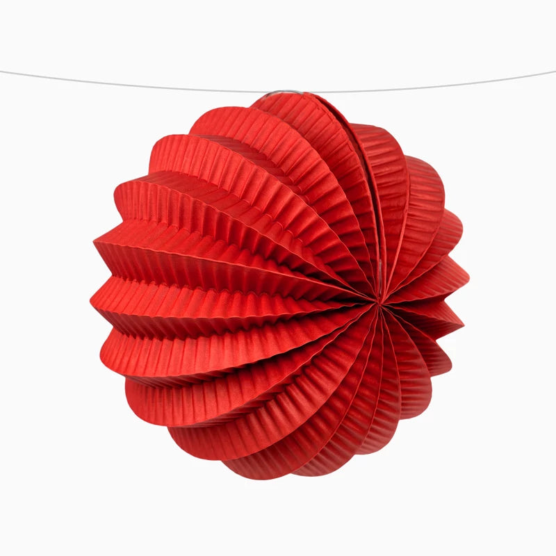 Lanterne di carta rotonde Fair Ø 21,5 cm Rosse