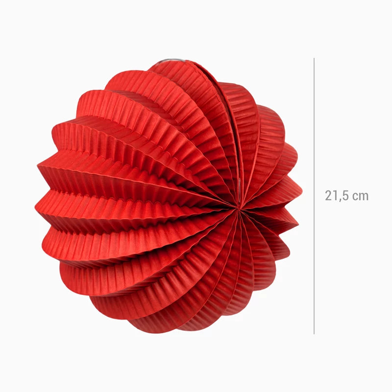 Inspiracion con Lanterne di carta rotonde Fair Ø 21,5 cm Rosse