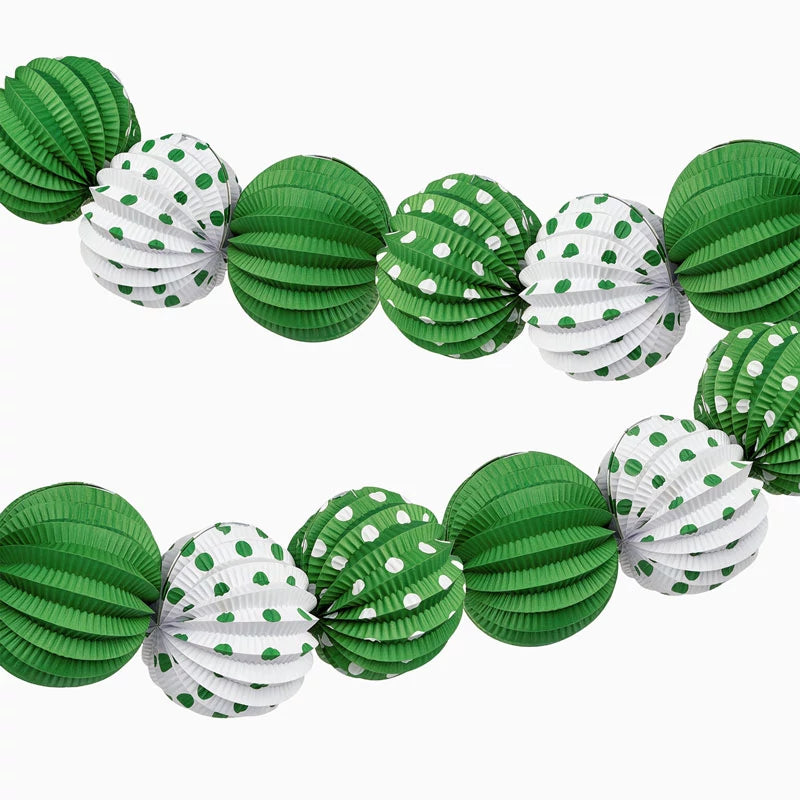 Inspiracion con Lanterne di carta rotonde Fair a pois Ø 21,5 cm Verde