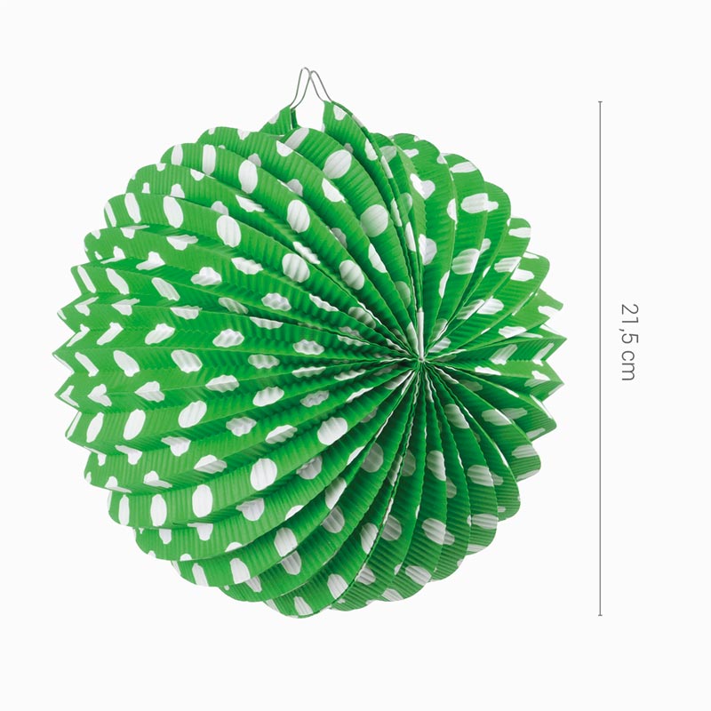 Fiera lunare di carta rotonda di Farolillo Ø 21,5 cm verde