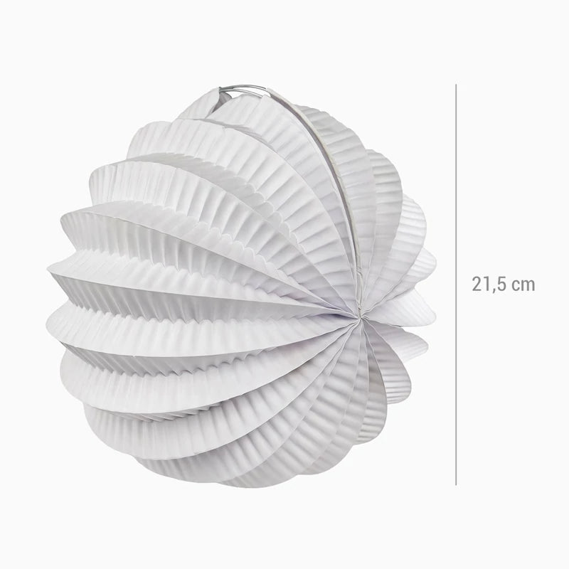Inspiracion con Lanterne di carta rotonde Fair Ø 21,5 cm Bianco