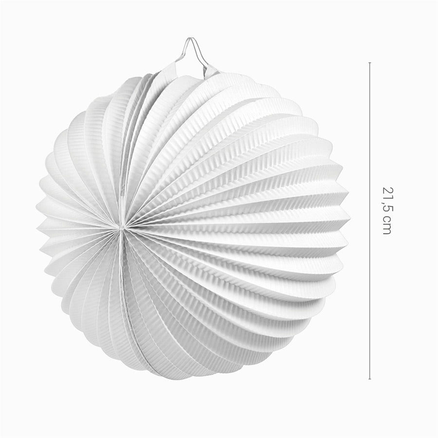 Fiera di carta rotonda di Farolillo Ø 21,5 cm bianco