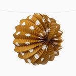 Farolillos Papel Redondo Lunares Blanco Feria Ø 21.5 cm Ocre