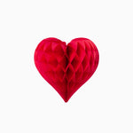 Carta rossa a nido d'ape del cuore