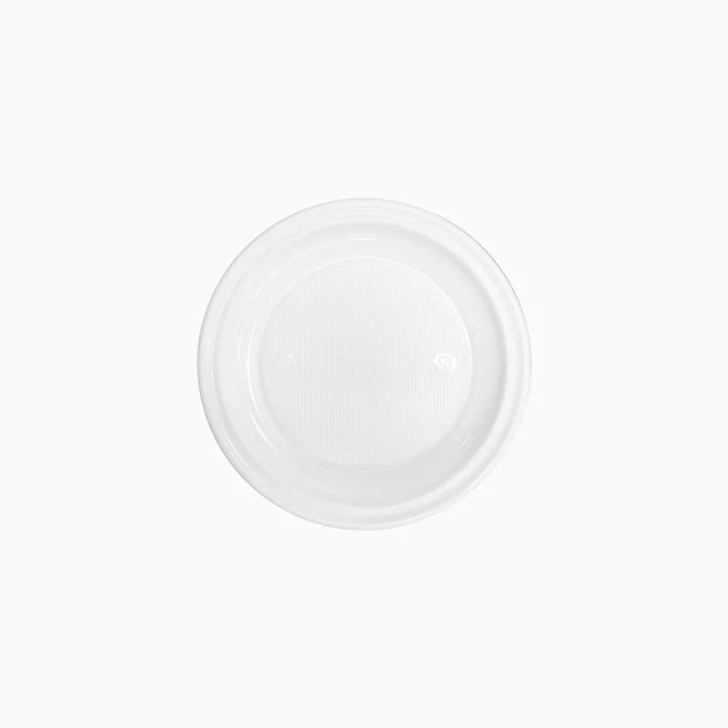 Reusable plastic plastic plastic plastic dish Ø 14 cm white (100 units)