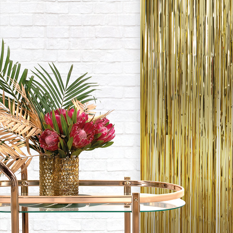 Metalized decorative curtain 1 x 2 m gold