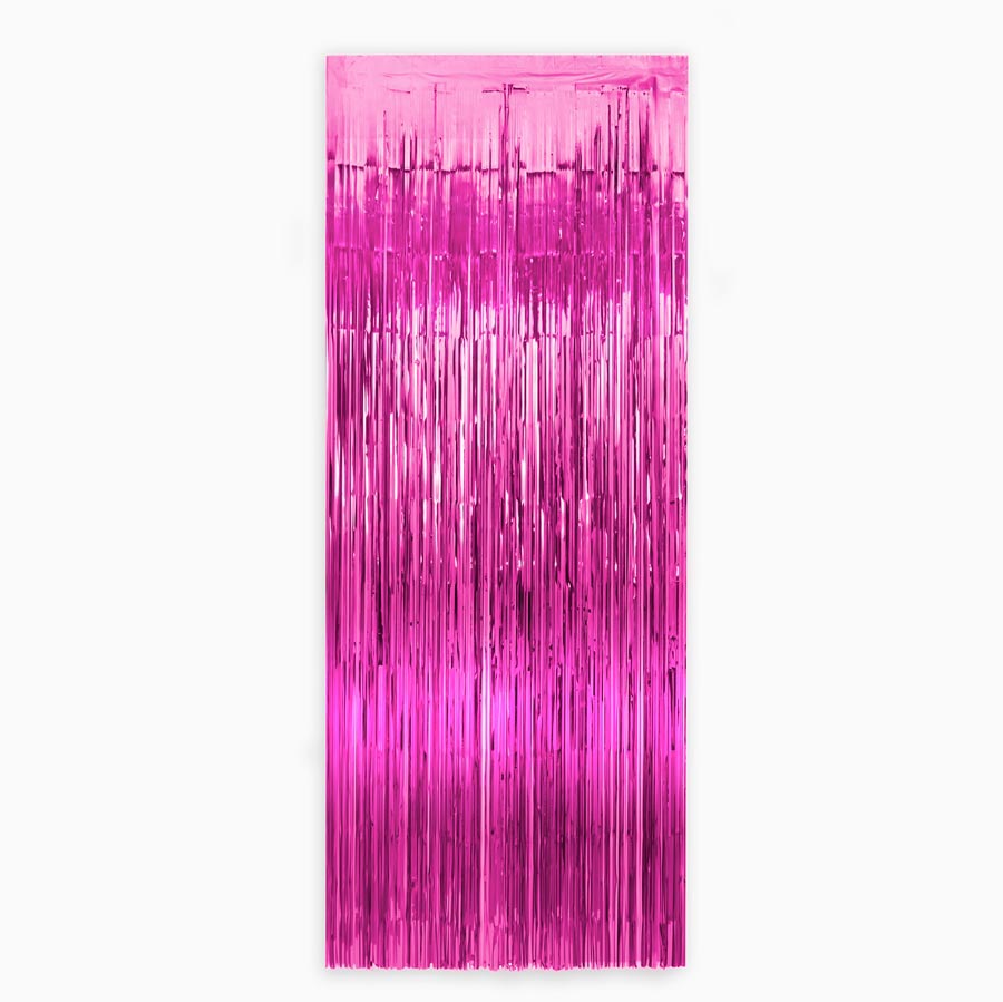 Metalized decorative curtain 0.90 x 2.40 m pink