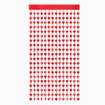 Cortina Foil Cœurs métalliques Valentine 1 x 1,90 m rouge