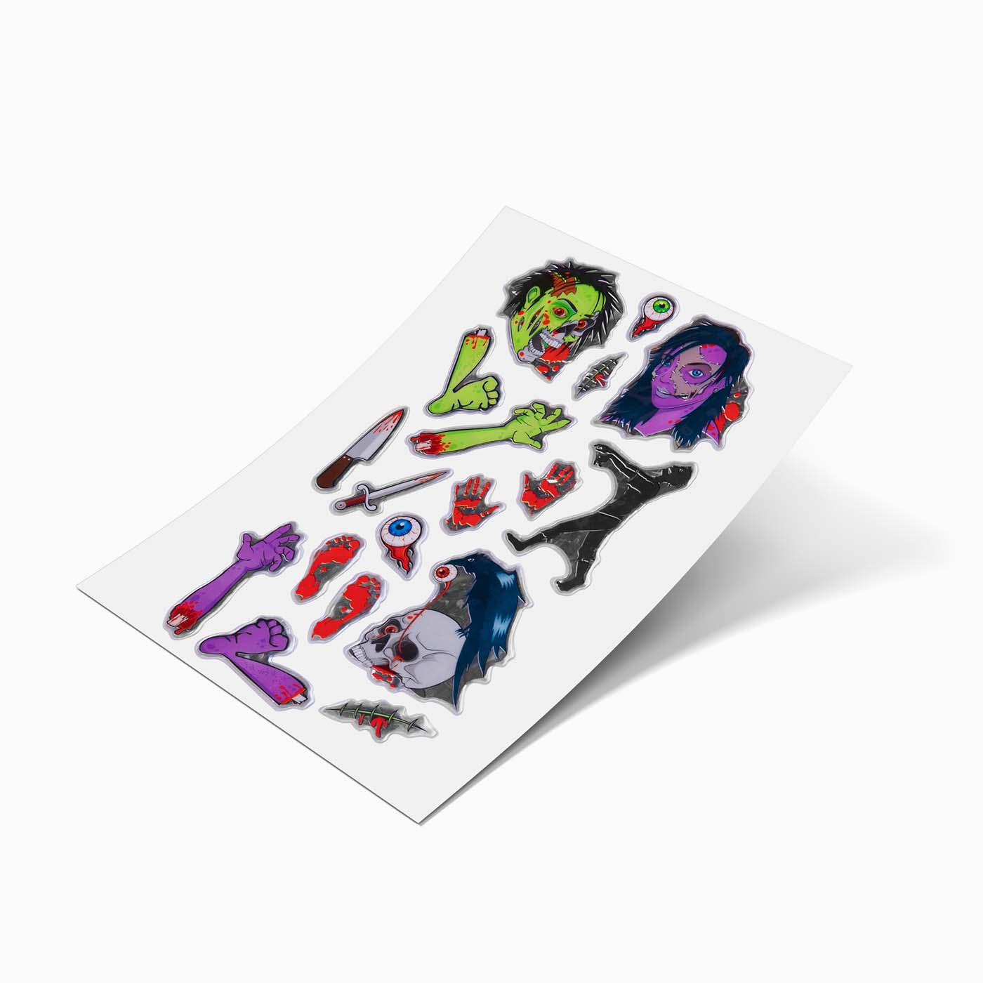 Zombies relief stickers