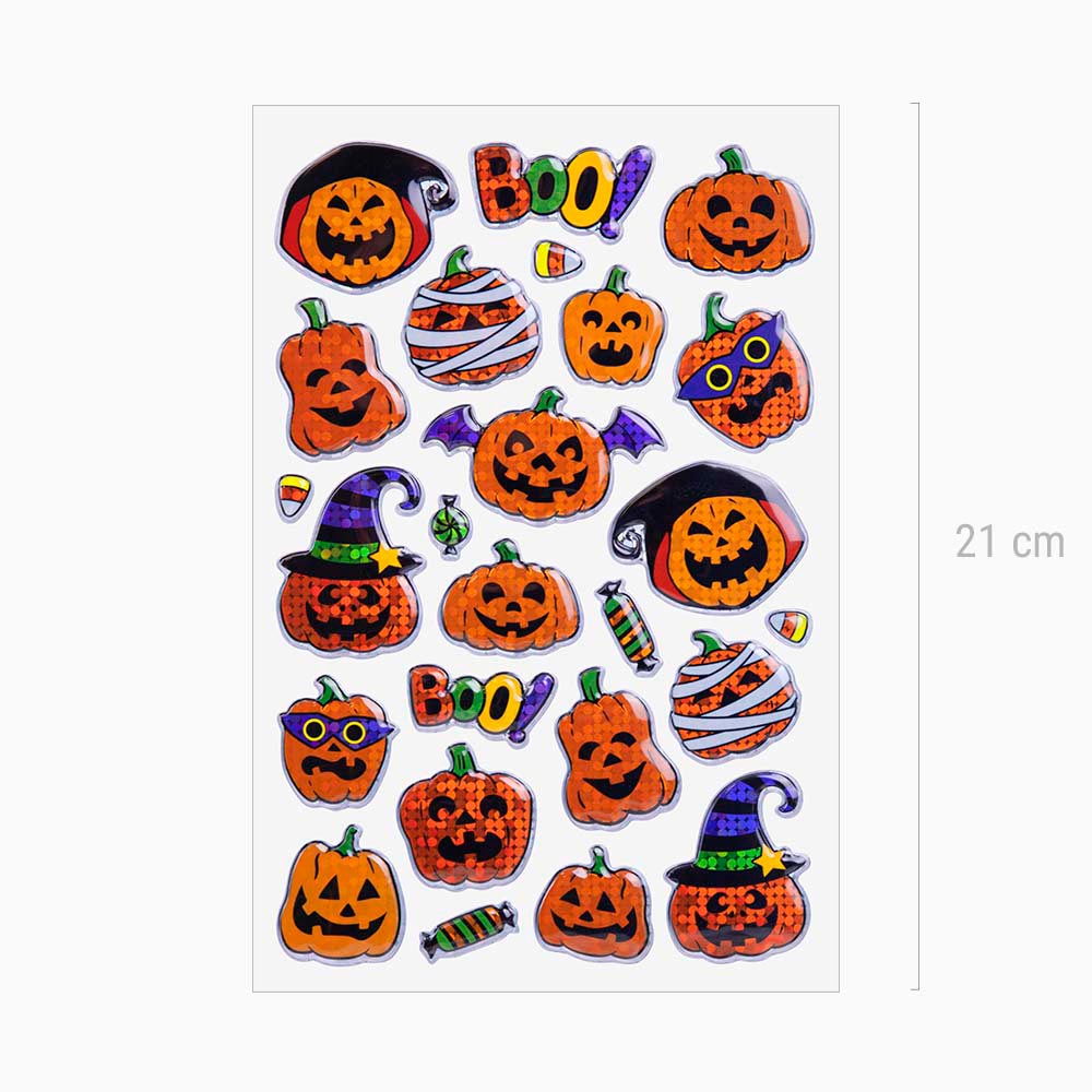 Adesivi in ​​rilievo Zucche di Halloween