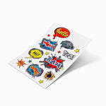 Comic relief stickers