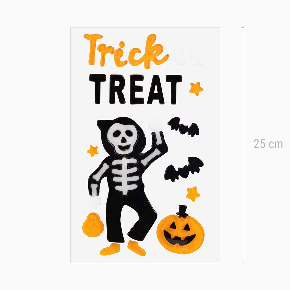 Gel sticker "trick or treat" halloween