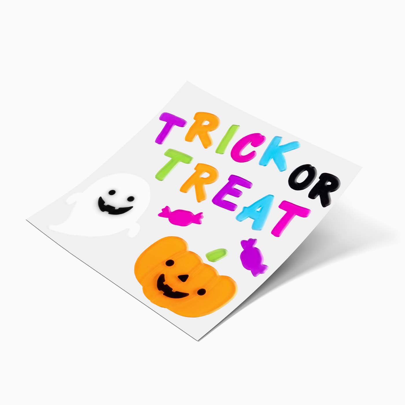 Gel sticker "trick or treat" halloween