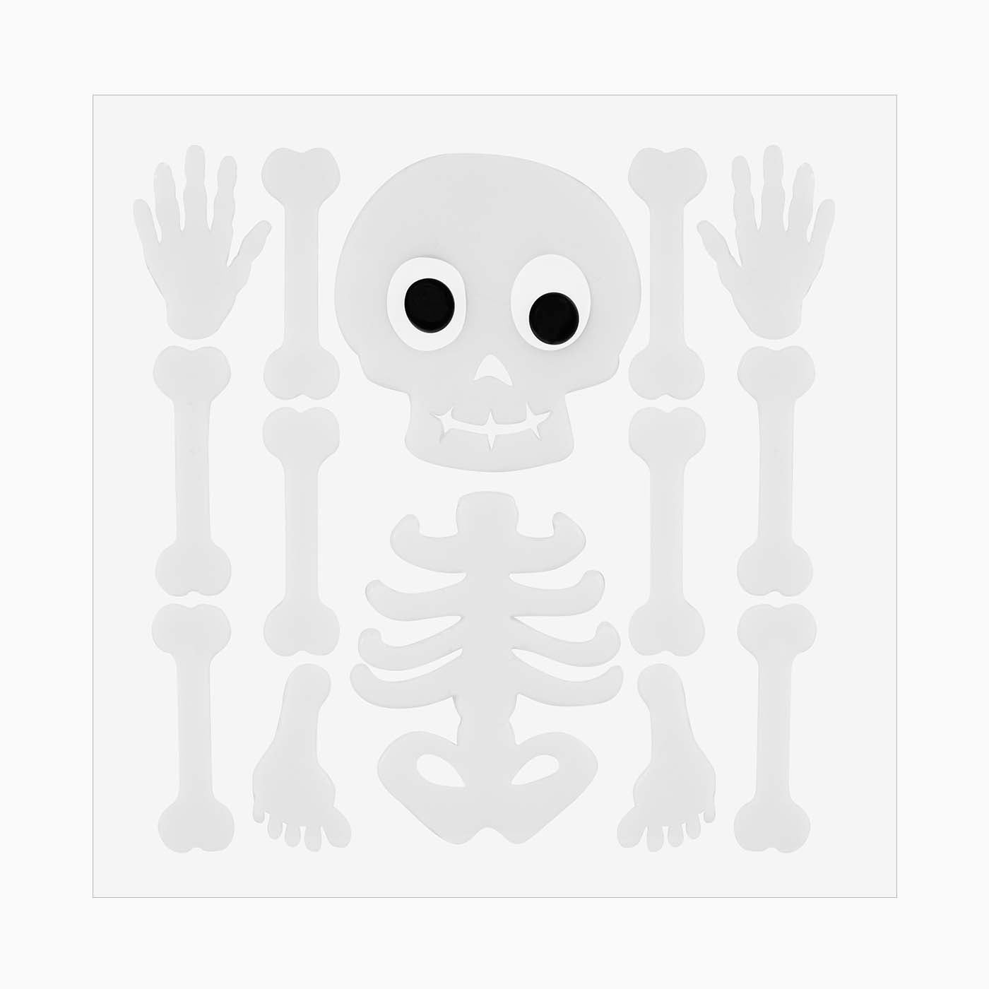 Pegatinas Gel Esqueleto Halloween