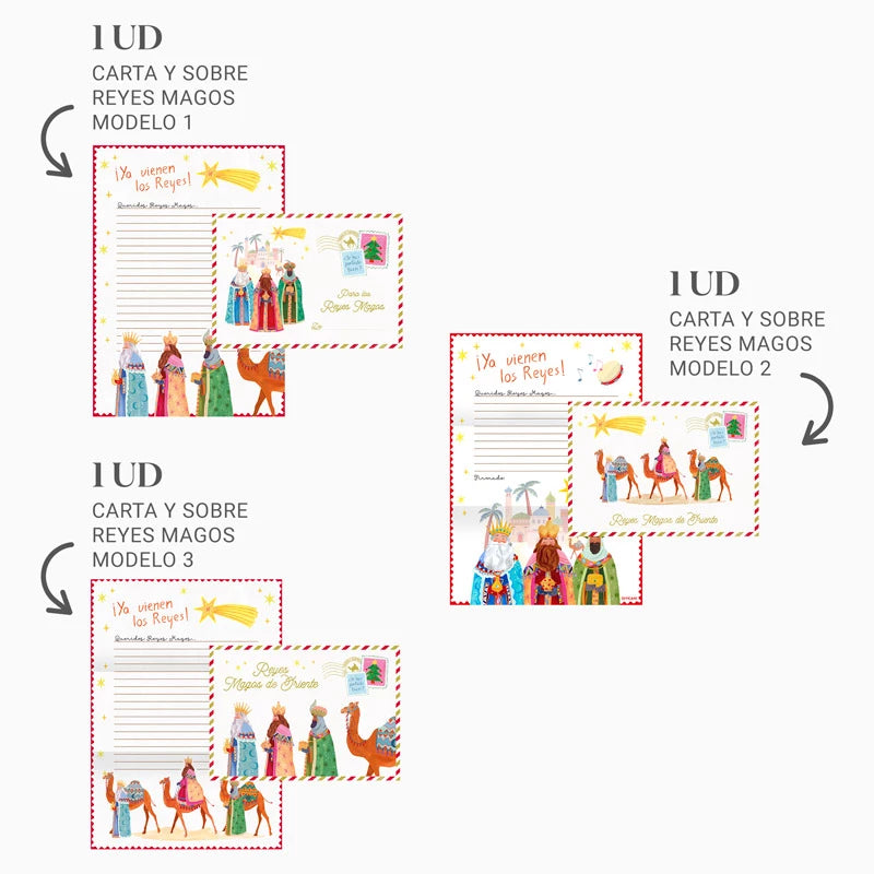 Cartas y Sobres de Reyes Magos