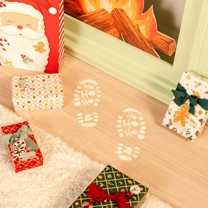 Inspiracion con Plantilla Huellas ¡Llega Papá Noel!