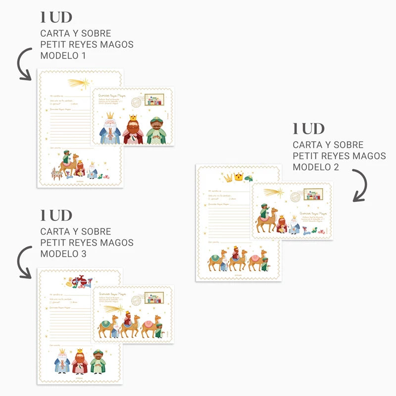 Inspiracion con Cartas y Sobres de Petit Reyes Magos