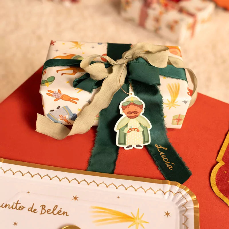 Inspiracion con Etiquetas Regalo Navidad 8 x 10 cm Petit Reyes Magos
