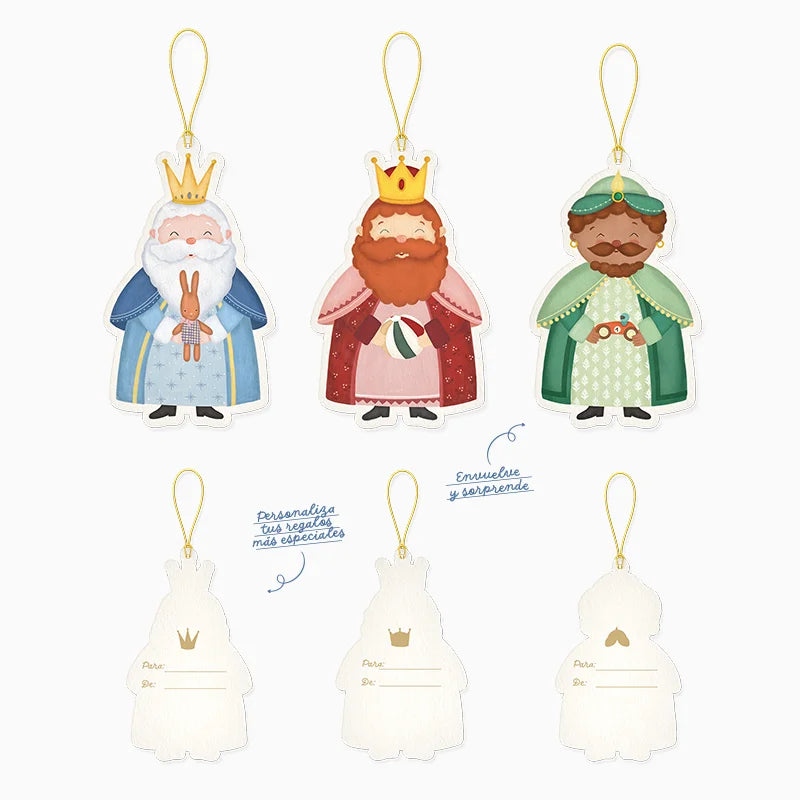 Etiquetas Regalo Navidad 8 x 10 cm Petit Reyes Magos