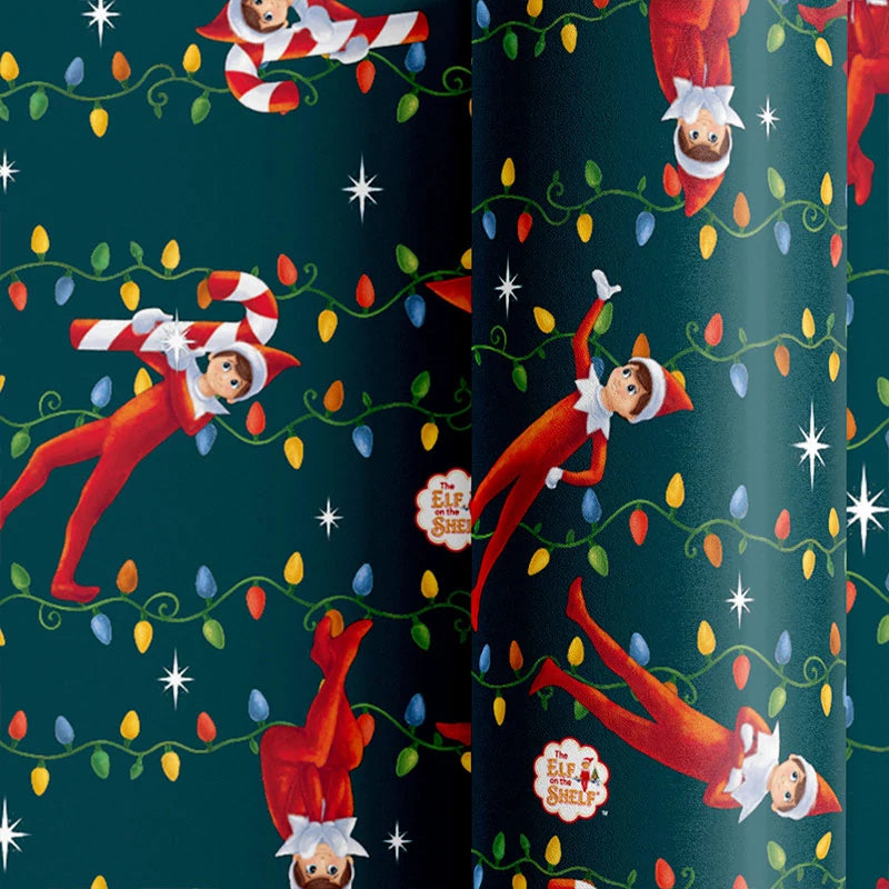 Inspiracion con Papier cadeau 70 cm x 2 m L'elfe sur l'étagère avec lumières