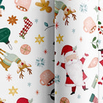Papel de Regalo 70 cm x 2 m Blanco ¡Llega Papá Noel!