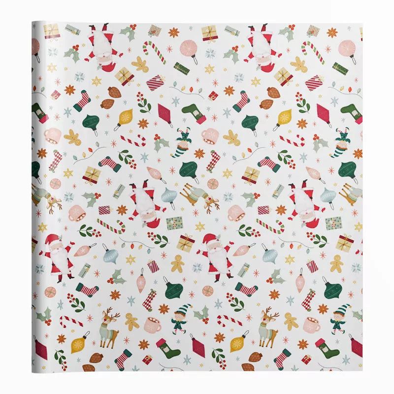 Caja de Papel de Regalo 70 cm x 2 m ¡Llega Papá Noel!
