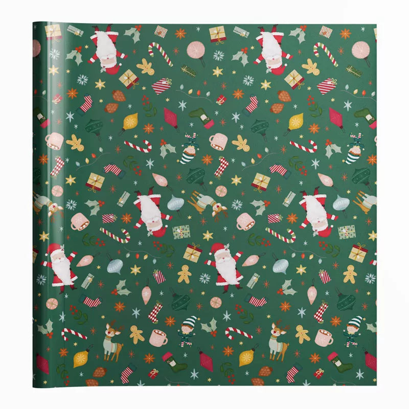 Caja de Papel de Regalo 70 cm x 2 m ¡Llega Papá Noel!