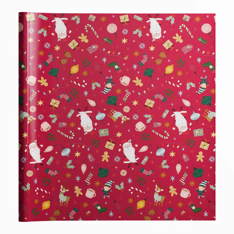 Caja de Papel de Regalo 70 cm x 2 m ¡Llega Papá Noel!