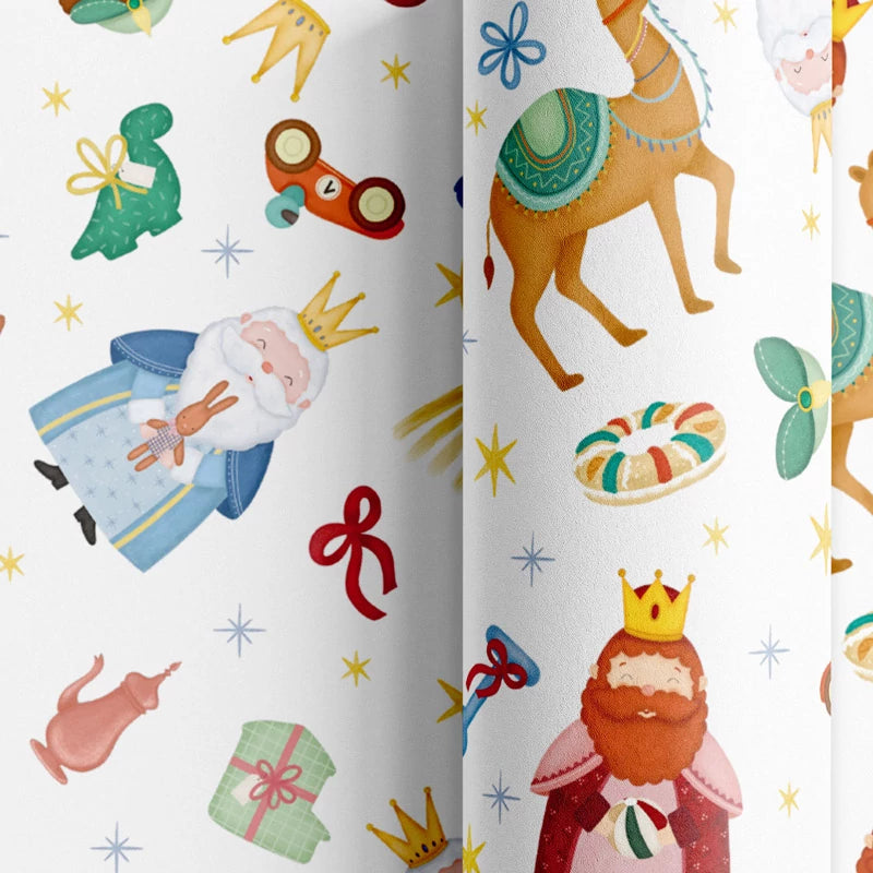 Papel de Regalo 70 cm x 2 m Petit Reyes Magos
