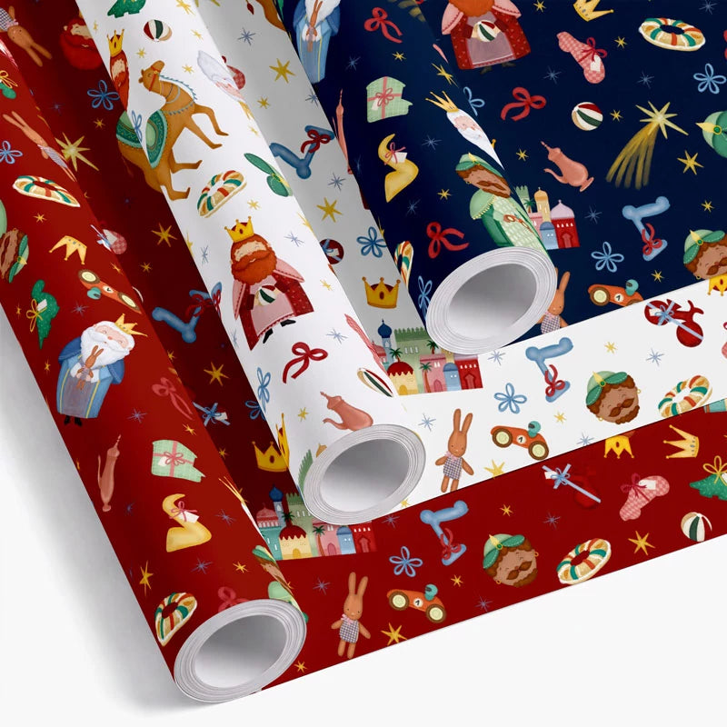Papel de embrulho 70 cm x 2 m Petit Três Reis Magos