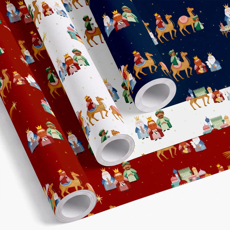 Papel de embrulho 70 cm x 2 m Petit Três Reis Magos