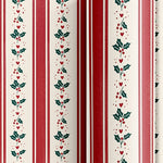 Rollo Papel de Regalo 70 cm x 2 m Acebo con Rayas Rojo Atelier del Regalo