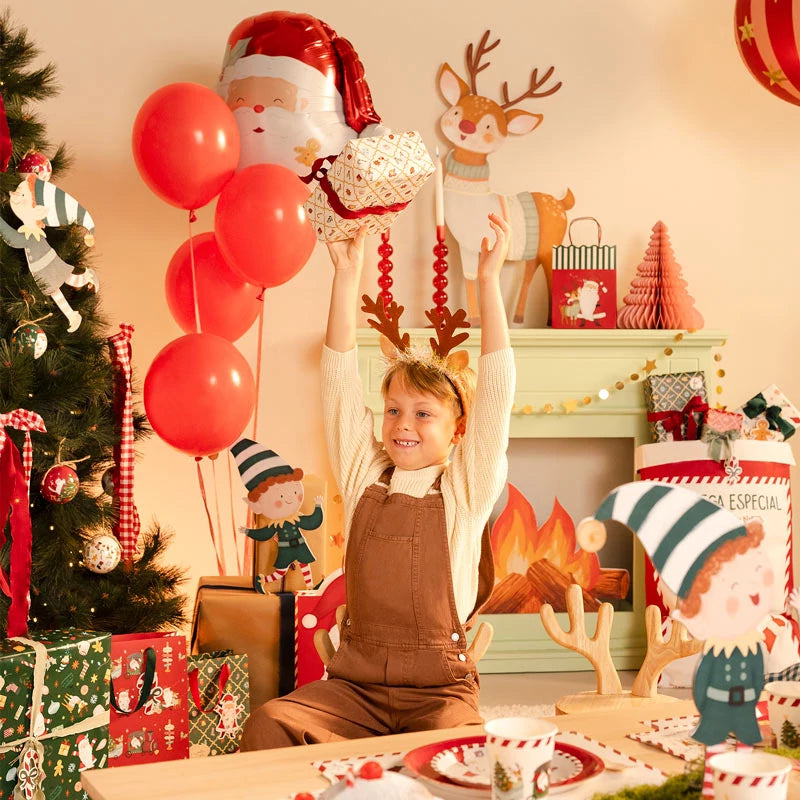Papel de Regalo 70 cm x 2 m Blanco ¡Llega Papá Noel!