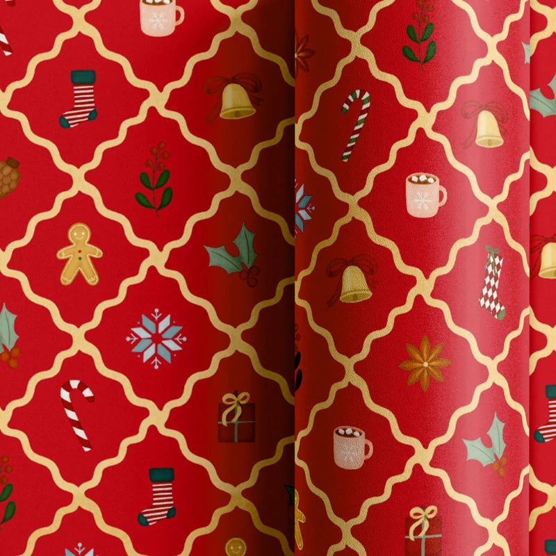 Papel de Regalo 70 cm x 2 m ¡Llega Papá Noel! Diseño Surtido